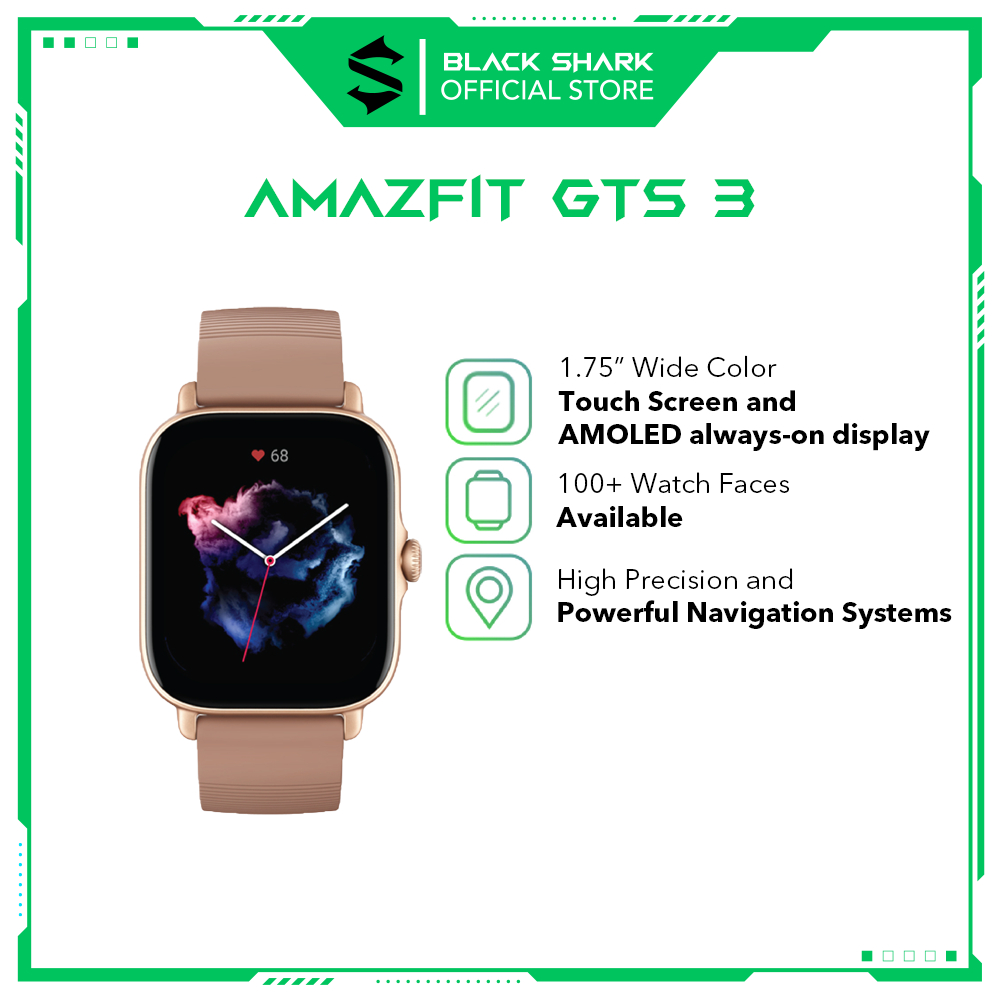 Amazfit GTS Ultra HD AMOLED Smartwatch 24H Health Tracking  Crown Navigation Garansi