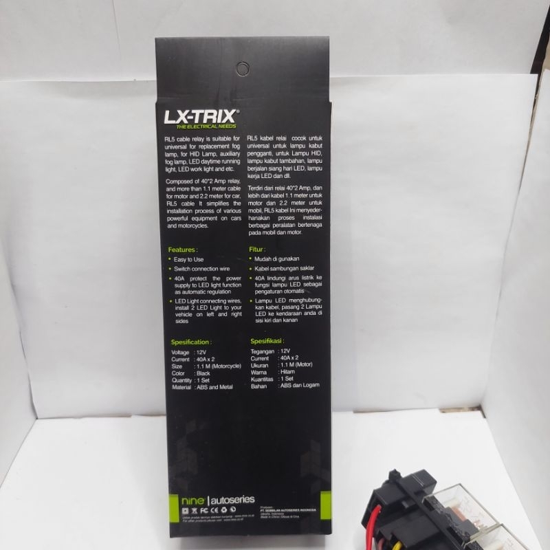 Jual NINE LX TRIX KABEL RELAY SET PNP LAMPU LED SOROT LED TEMBAK NINE ...