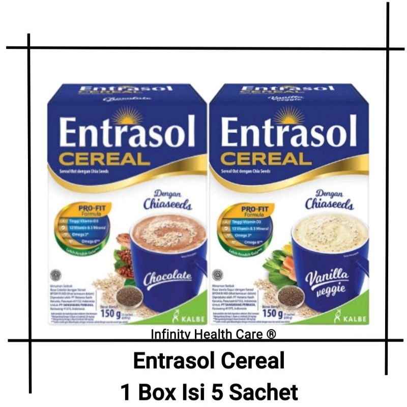 Jual Entrasol Cereal Vanilla Veggie 1 box isi 5 Sachet | Entrasol ...