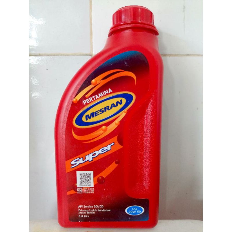 Jual Oli Mesin PERTAMINA Mesran Super 20W50 800ML ORIGINAL | Shopee ...