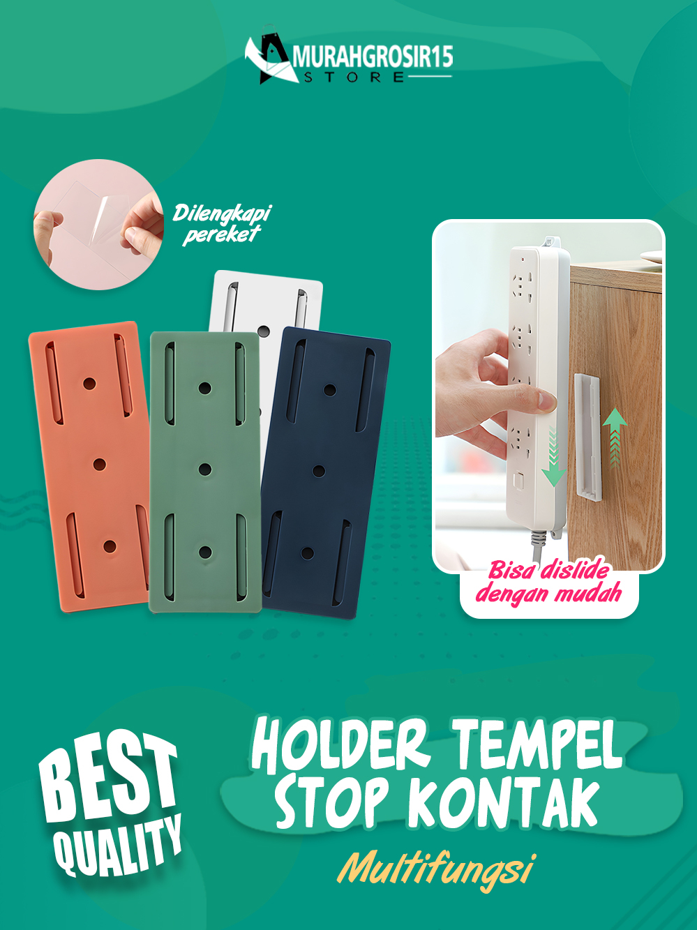 Jual HOLDER STOP KONTAK COLOKAN LISTRIK TEMPEL DINDING / FIXATOR SOCKET ...