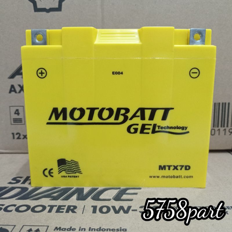 Jual Aki / Baterai MOTOBATT MTX7D asli Scorpio // Tiger original 100%