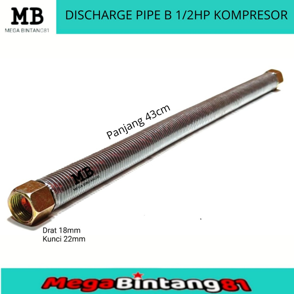 Jual Discharge Pipe B 1/2 Hp Kompresor Pipa Penghubung Kompresor 1/2 Hp ...