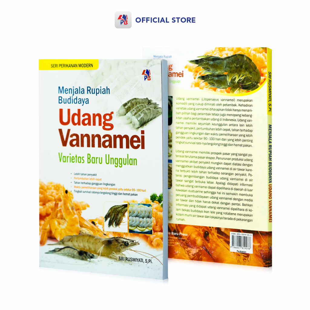 Jual Buku Perikanan : Menjala Rupiah Budidaya Udang Vannamei PB Press ...