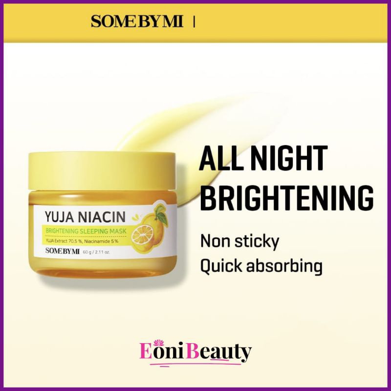Jual SOMEBYMI Yuja Niacin Brightening Sleeping Mask Full size Travel size Shopee Indonesia