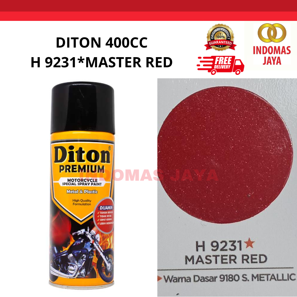 Jual 9231* Cat Semprot Diton Premium H 9231 Master Red ISI 400 CC / Cat ...