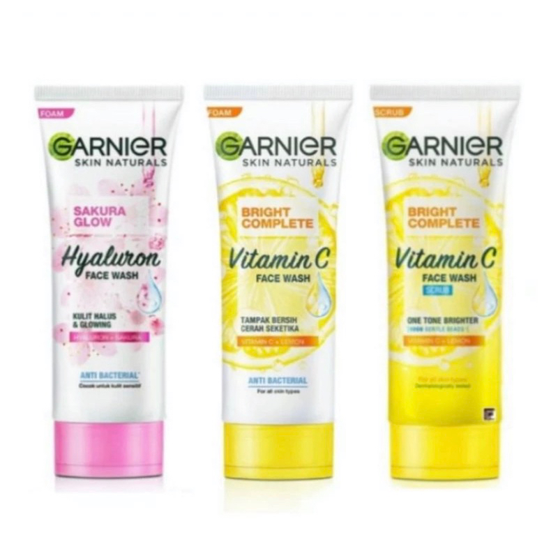 Jual Garnier Bright Complete Face Wash 100ml Sakura Glow Hyaluron