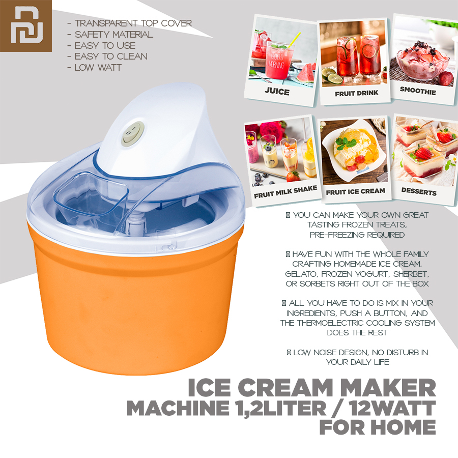 Jual YOULG 0.8L/12W Home Ice Cream Maker (Es krim) Shopee Indonesia