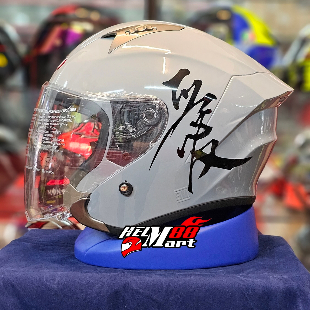 Jual Helm VIP Max Kanji Sticker Half Face Helm Ultron SNI Helm Viral