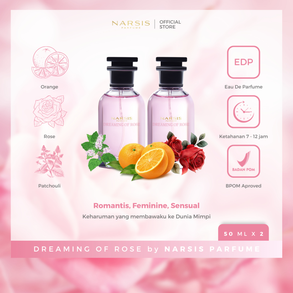 Jual NARSIS Dreaming Of Rose Eau de Parfume 2 PCS Shopee Indonesia