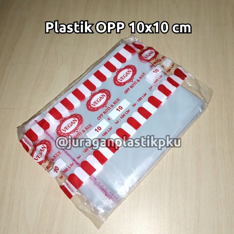 Jual Plastik Opp Lem 10x10 Cm Isi 100 Lembar Plastik Seal Cookies Roti Kue Souvenir Hadiah 5098