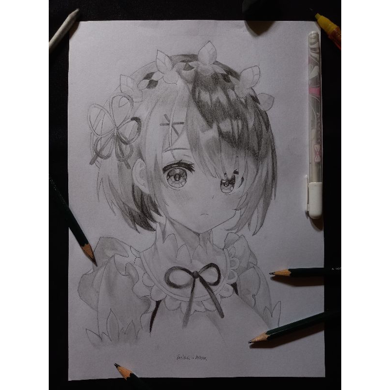 Jual [READY] Jual Gambar Anime Rem dari re: zero ukuran 20x30 cm