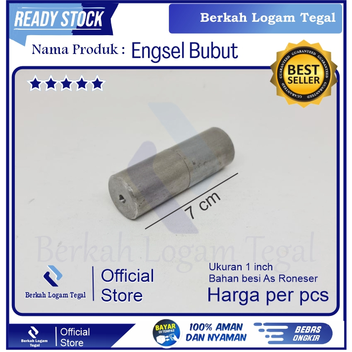 Jual Engsel Bubut Besi As Inch Mm Panjang Cm Shopee Indonesia