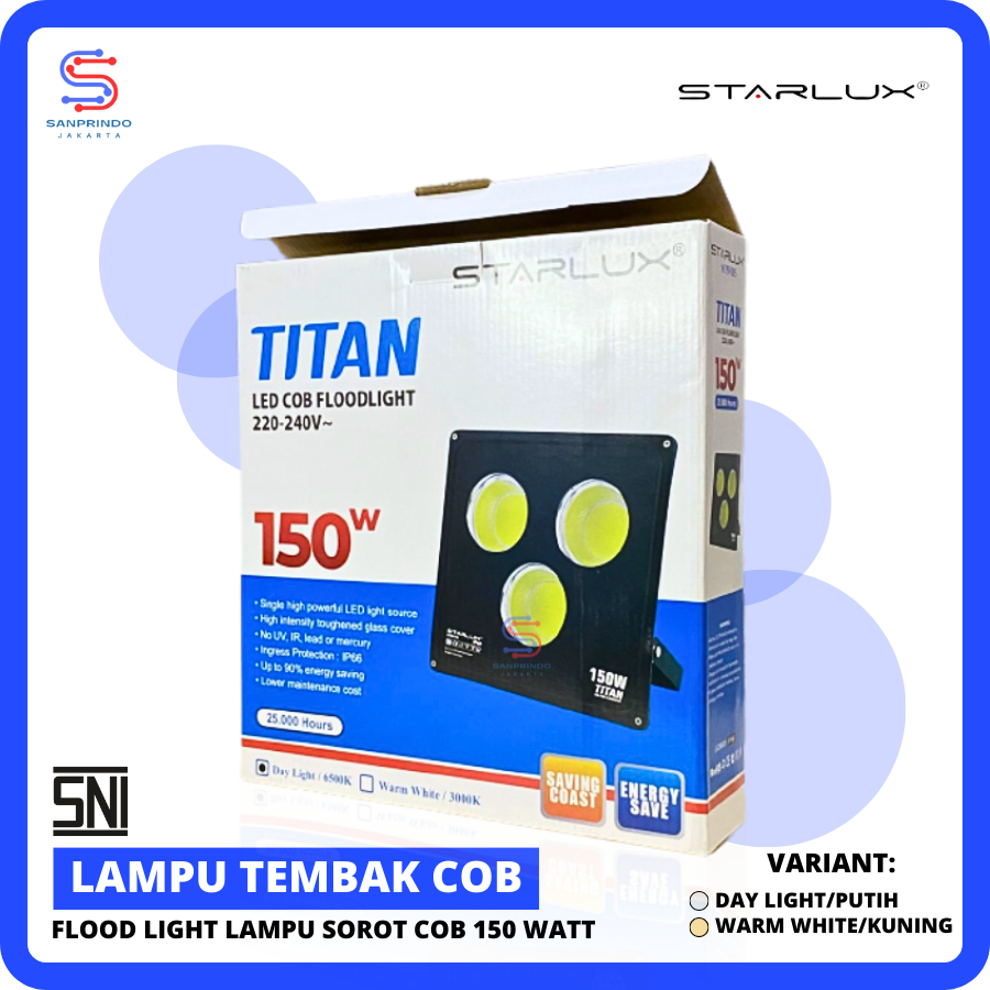 Jual Lampu Tembak 150w Led Cob Starlux Lampu Sorot 150 Watt Flood Light