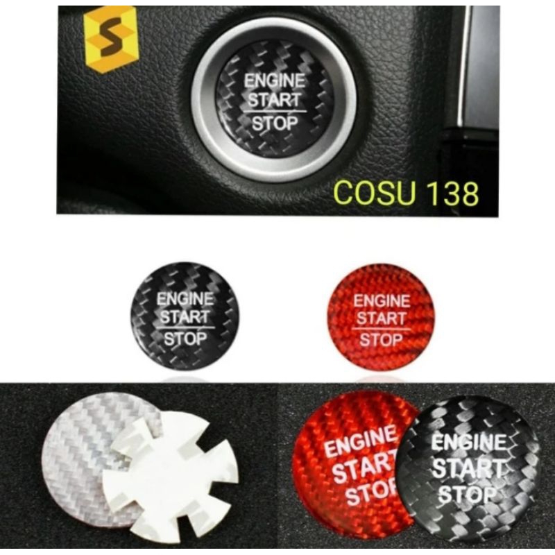 Jual Cover Tombol Start Stop Engine Innova Zenix 2023 Carbon Asli ...