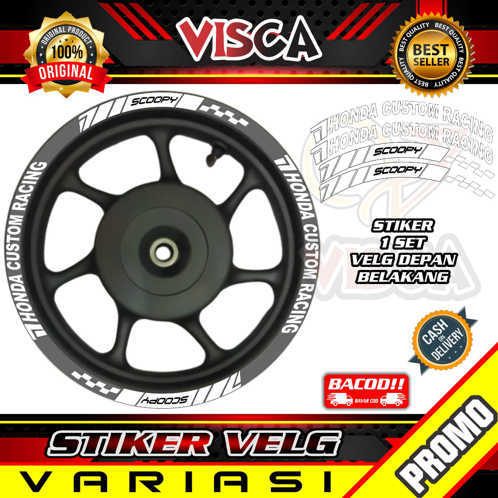 Jual Stiker Velg List Velg Motor Stiker Velk Scoopy ring 12 Racing ...