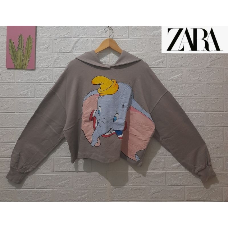 Jual P Zara x Disney Dumbo Baloon Crop Hoodie Shopee Indonesia