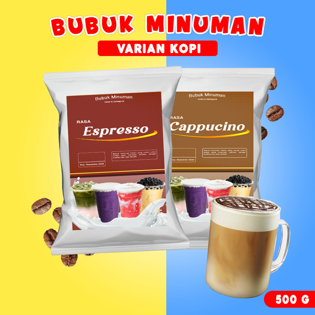 Jual Bubuk Minuman Rasa 500g Bubuk Minuman Aneka Rasa Kopi Serbuk