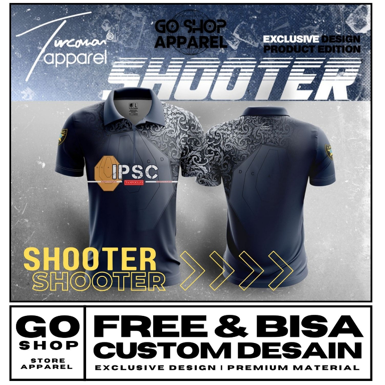 Jual Jersey shooter premium Polo shirt polyester dryfit printing quik