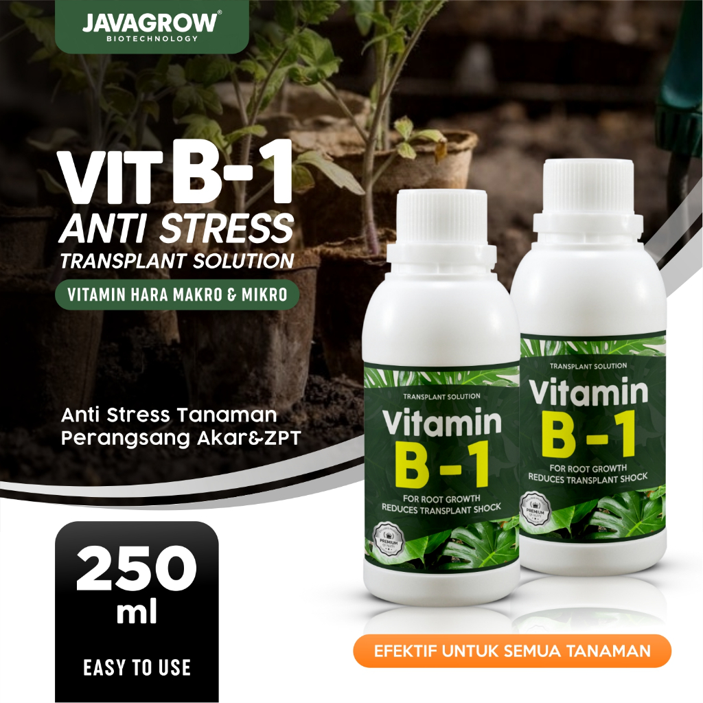 Jual JAVAGROW - Vitamin B1 Anti Stres Tanaman Perangsang Akar Dan ZPT ...