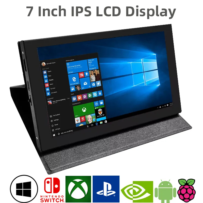 Jual 7 Inch IPS Touch Screen 1024x600 Display HDMI LCD With Case Holder ...