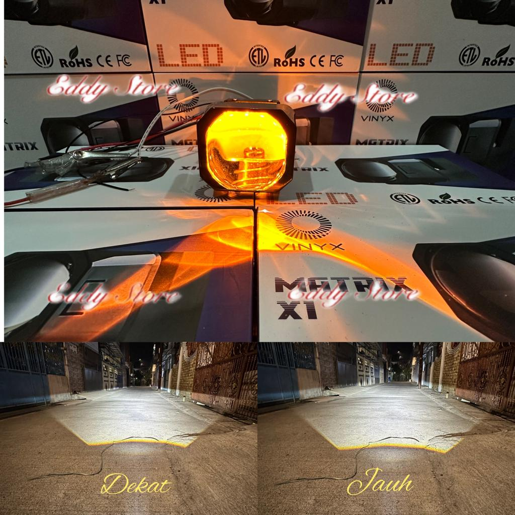 Jual Lampu LED Projector Biled Matrix X1 1.5inc Vinyx Car Plus Devil