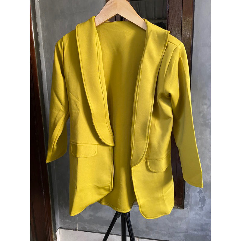 Jual BLAZER SCUBA PREMIUM BLAZER SCUBA PANJANG MODEL KERAH Shopee