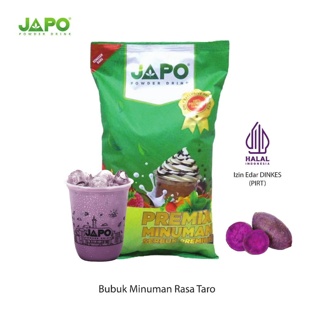 Jual BUBUK MINUMAN INSTAN 1 Kg PREMIUM RASA TARO MERK JAPO | SERBUK ...