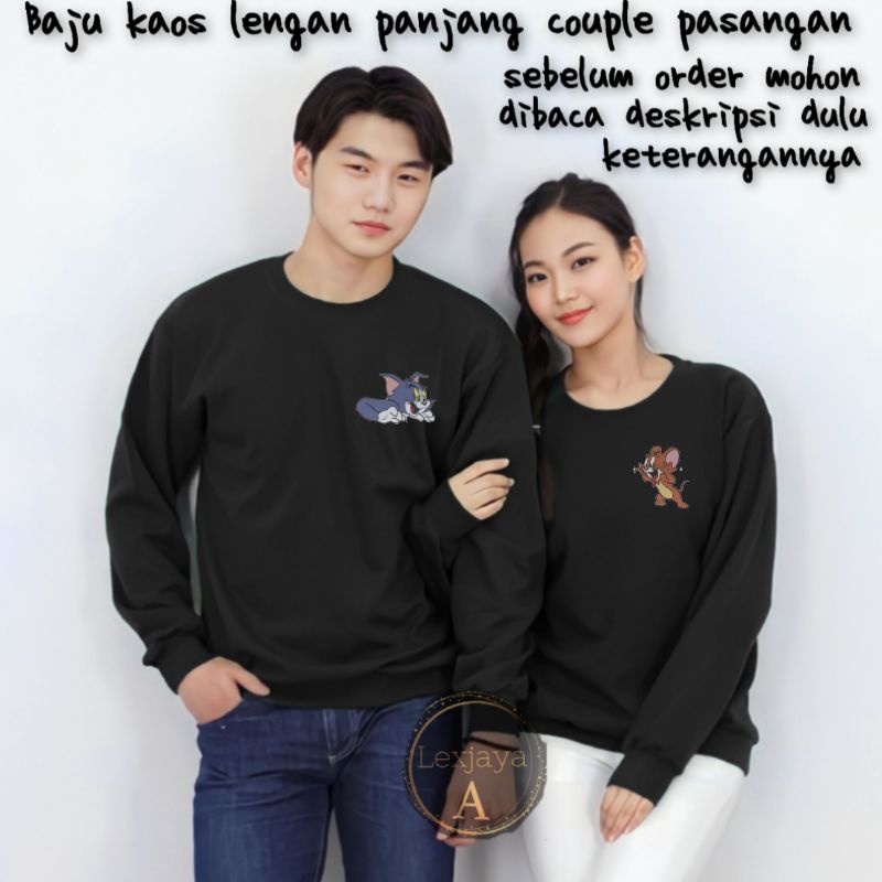 Jual Baju Pasangan Couple Lengan Panjang/Kaos Couple Pasangan/Baju Kaos ...