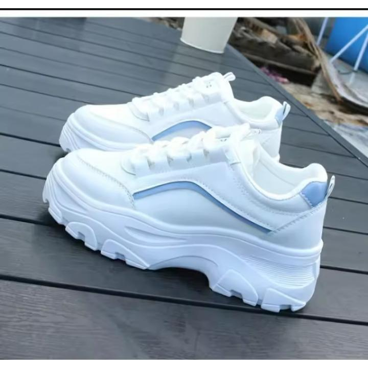 Jual Sepatu Sneakers Wanita Sol Tebal Tinggi Terbaru Korea Motif List ...