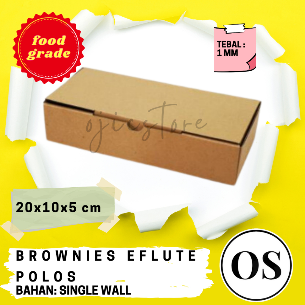 Jual Dus Eflute Brownies 20x10x5 CM Untuk Brownies, Kue, Aksesoris ...