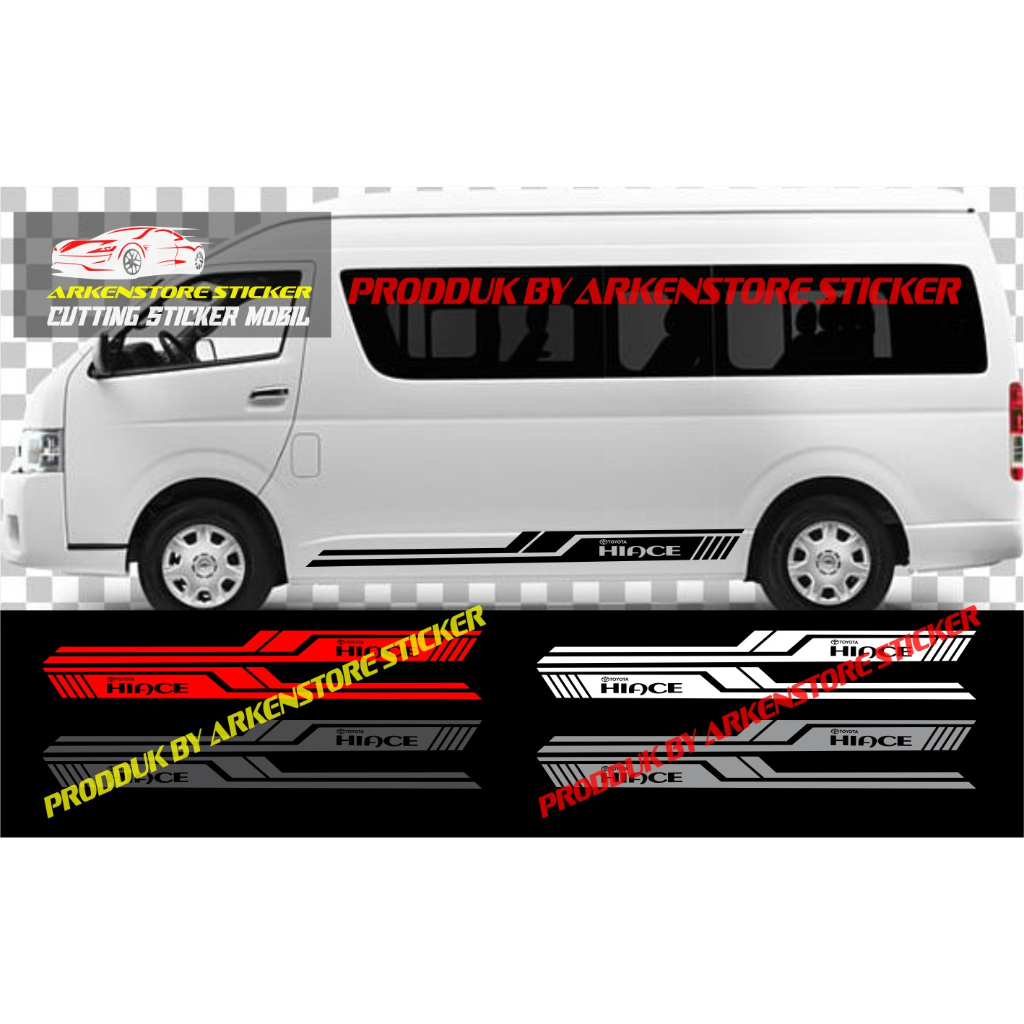 Jual STICKER MOBIL TOYOTA HIACE CUTTING STICKER MOBIL TOYOTA HIACE