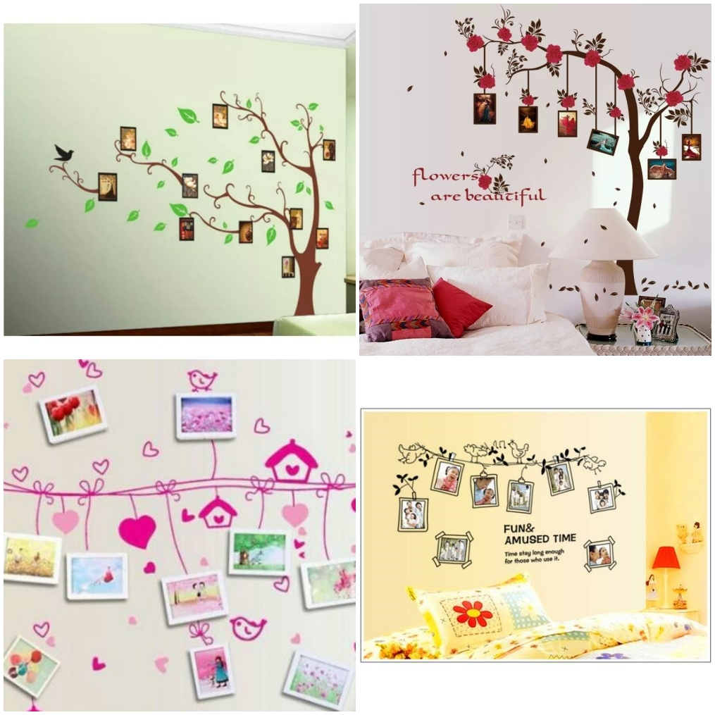 Jual K78 Wallsticker pohon foto stiker dinding frame foto | Shopee ...