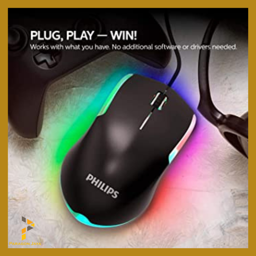 Jual Mouse Philips G314 PH - SPK9314 Macro Gaming Mouse Ambiglow RGB ...