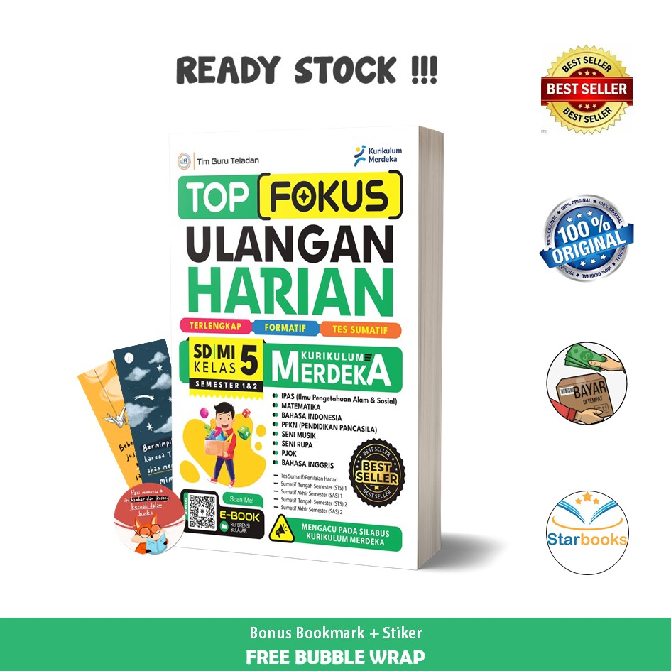 Jual Buku Kelas Sd Mi Top Fokus Ulangan Harian Kurikulum Merdeka