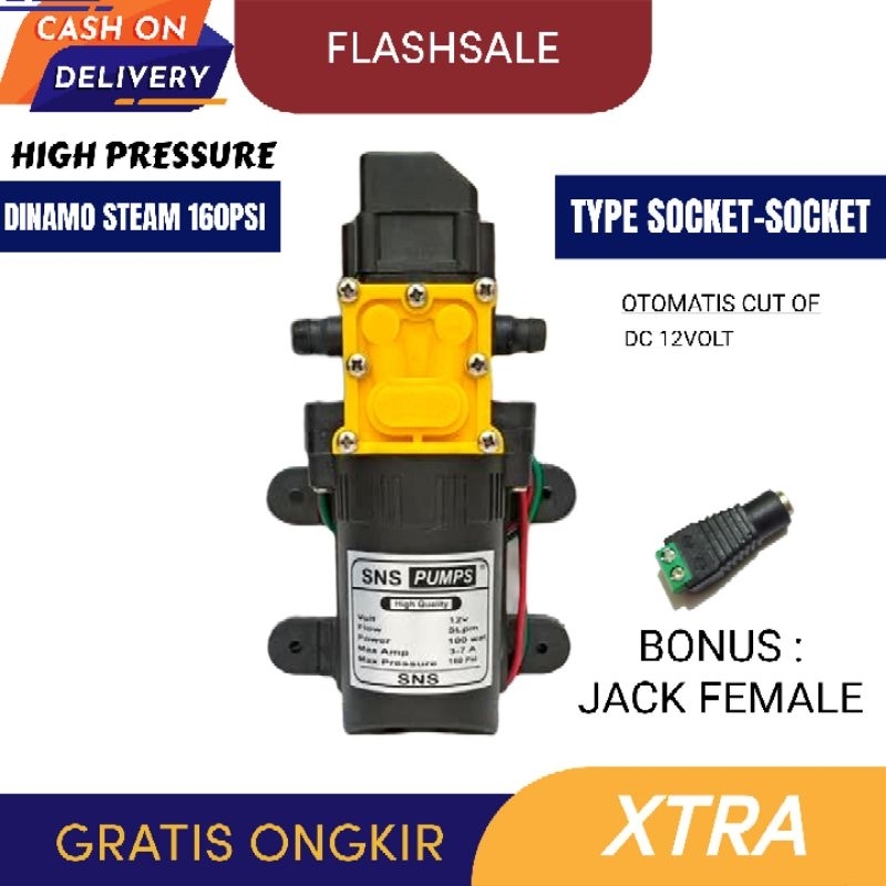 Jual Dinamo Steam Pompa Dc 12v 160Psi High Pressure Pump Assy Sprayer ...