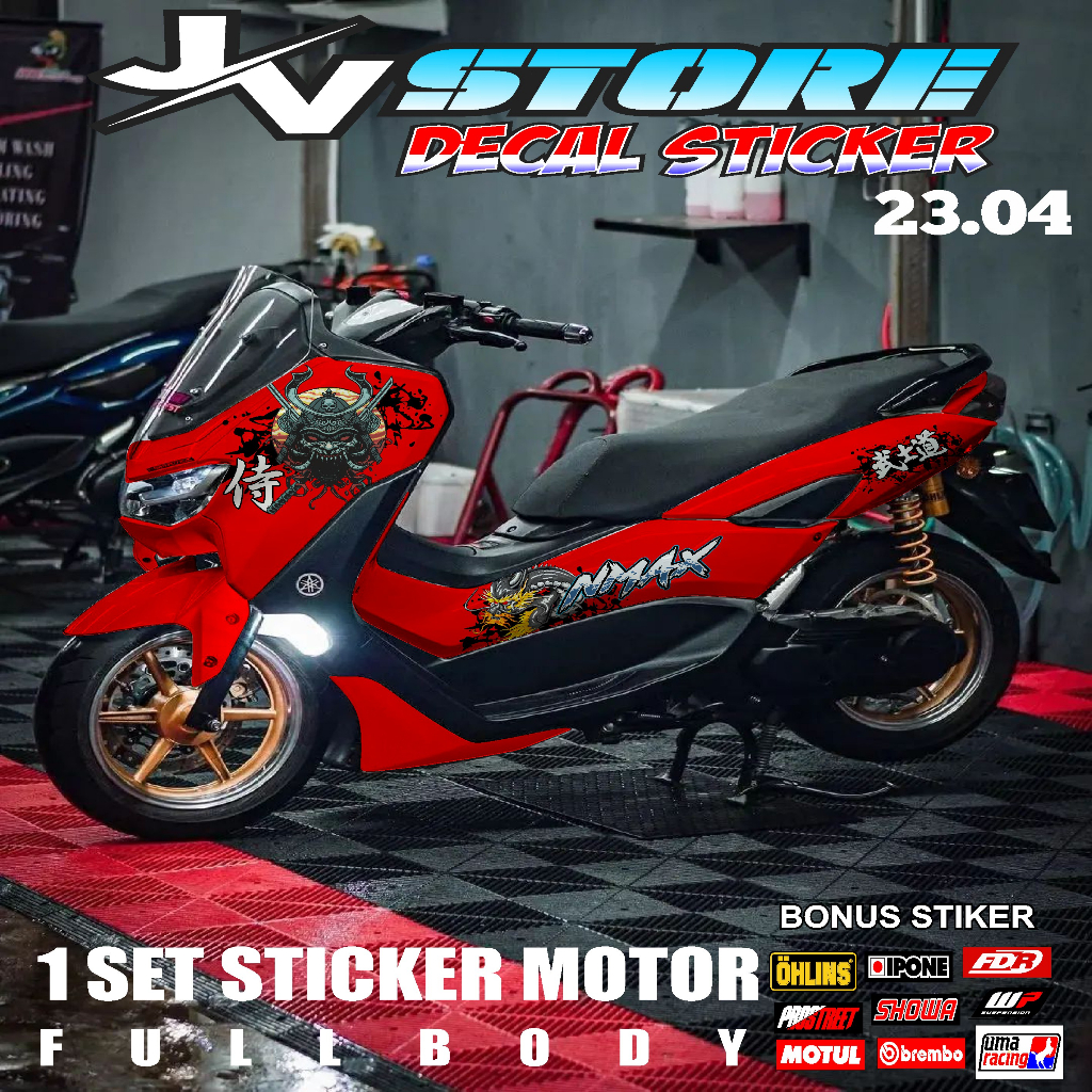 Modifikasi Sticker Decall Warna Nmax Merah Jual Striping Cutting Sticker New Nmax Motor Blue 4pilihan Warna