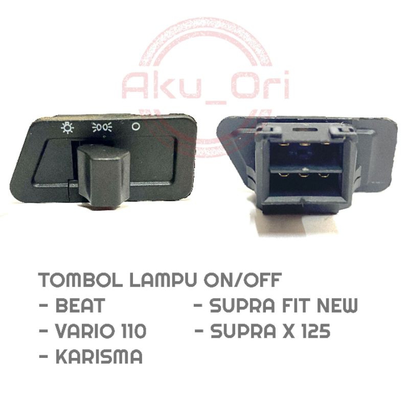 Jual 10 pcs TOMBOL LAMPU KARISMA saklar on off SUPRA FIT NEW beat vario ...