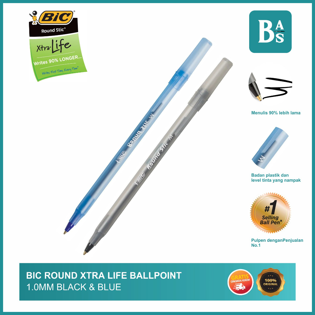 Jual BIC Xtra Life Ballpoint Pen 1mm | Shopee Indonesia