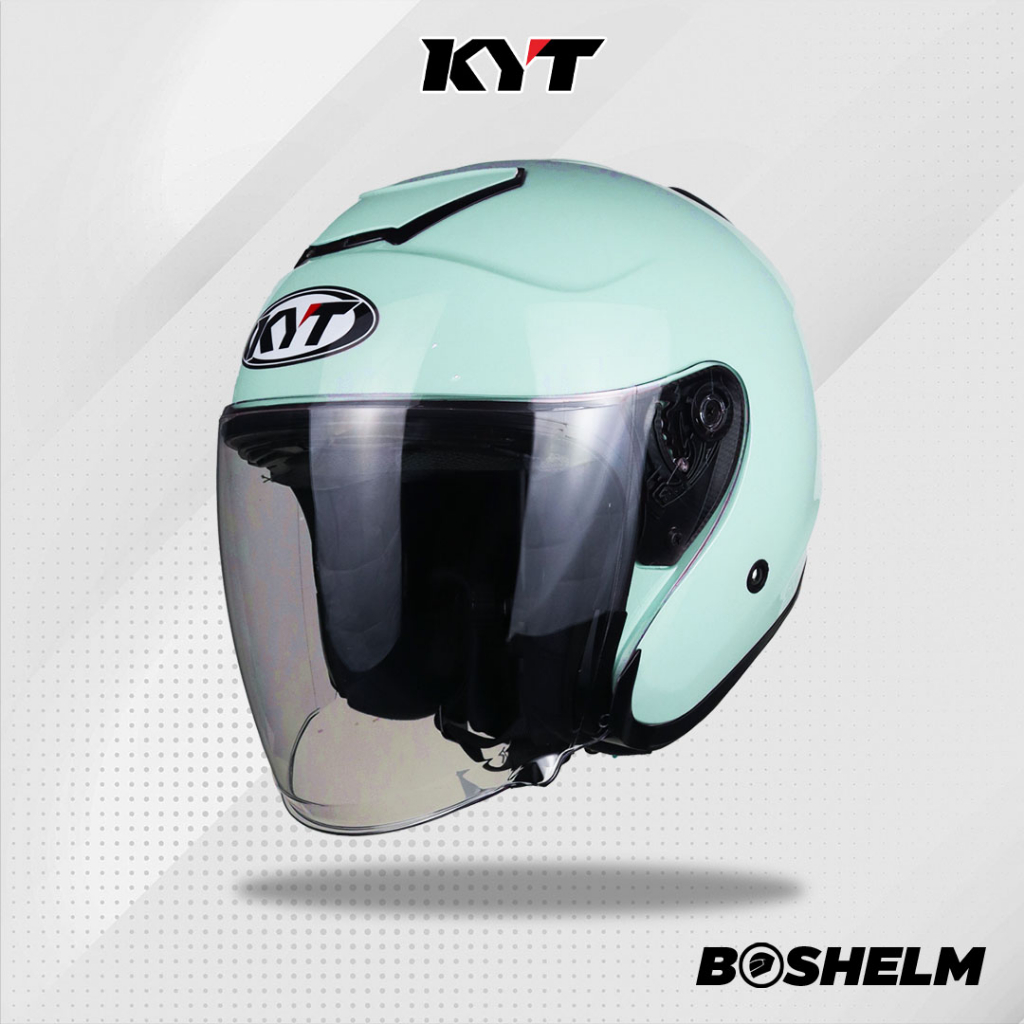 Jual Helm KYT Kyoto Solid SAGE GREEN GLOSSY Helm Half Face SNI Shopee