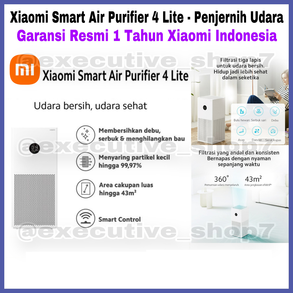 Jual Smart Air Purifier 4 Lite - Penjernih Udara - Garansi Resmi 1 ...