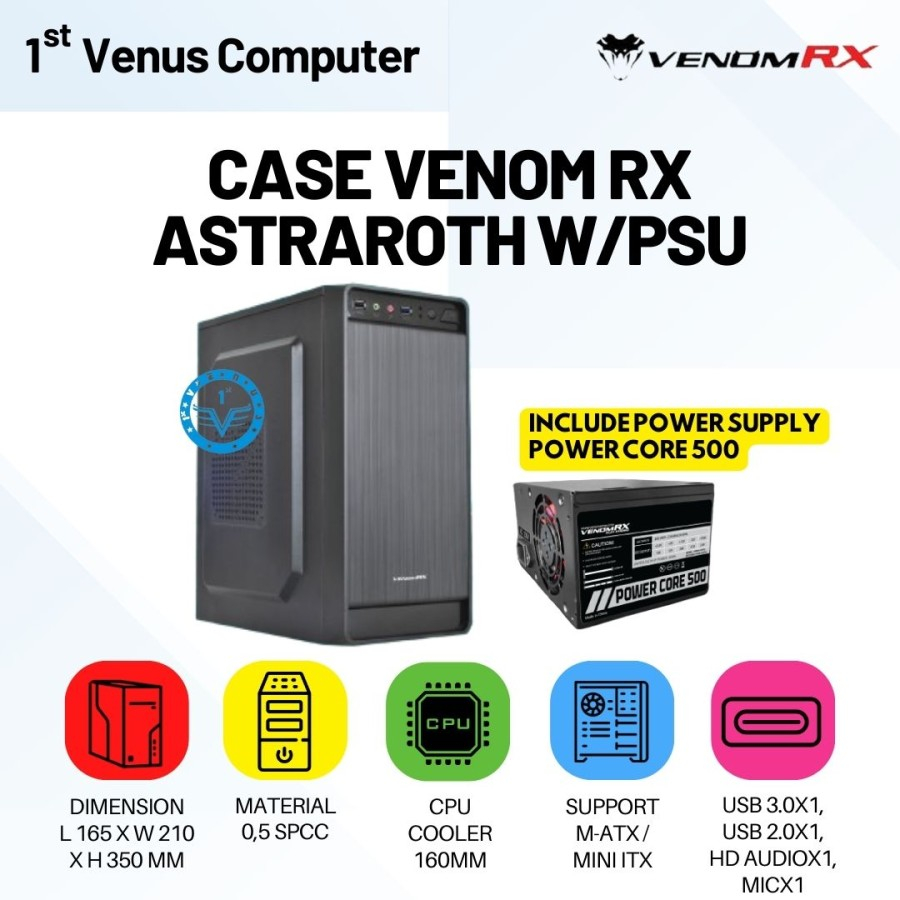 Jual Casing Venom RX Astaroth W/PSU / CASE43-VEN | Shopee Indonesia