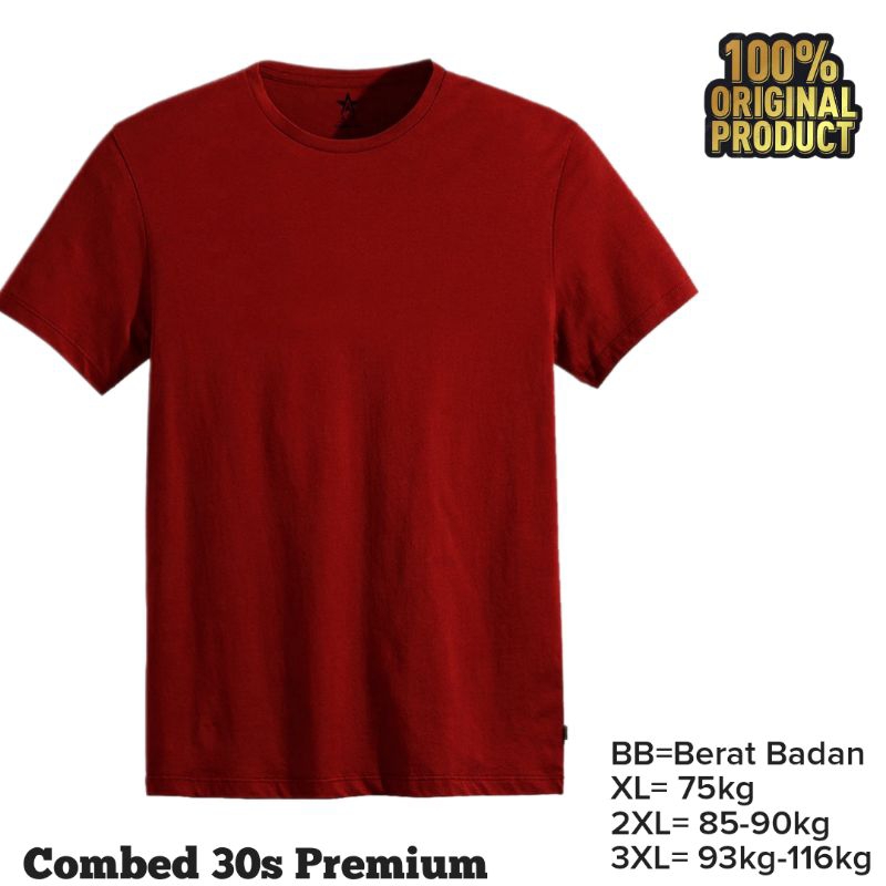 Jual Kaos Polos Pendek Cotton Combed 30s Premium / Kaos Polos Bandung