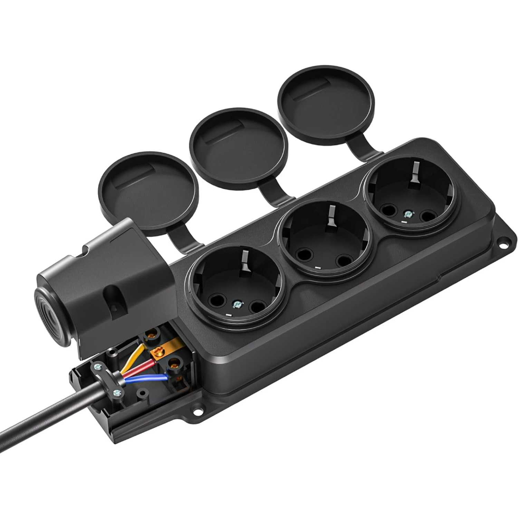 Jual Stop Kontak / Colokan Steker Listrik 2 - 3 Lubang Waterproof ...