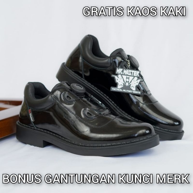 Jual Sepatu Pdh Tali Putar Kilap Bahan Kulit Sapi Asli Merk Mr Master Sepatu Pdh Dinas Kantor