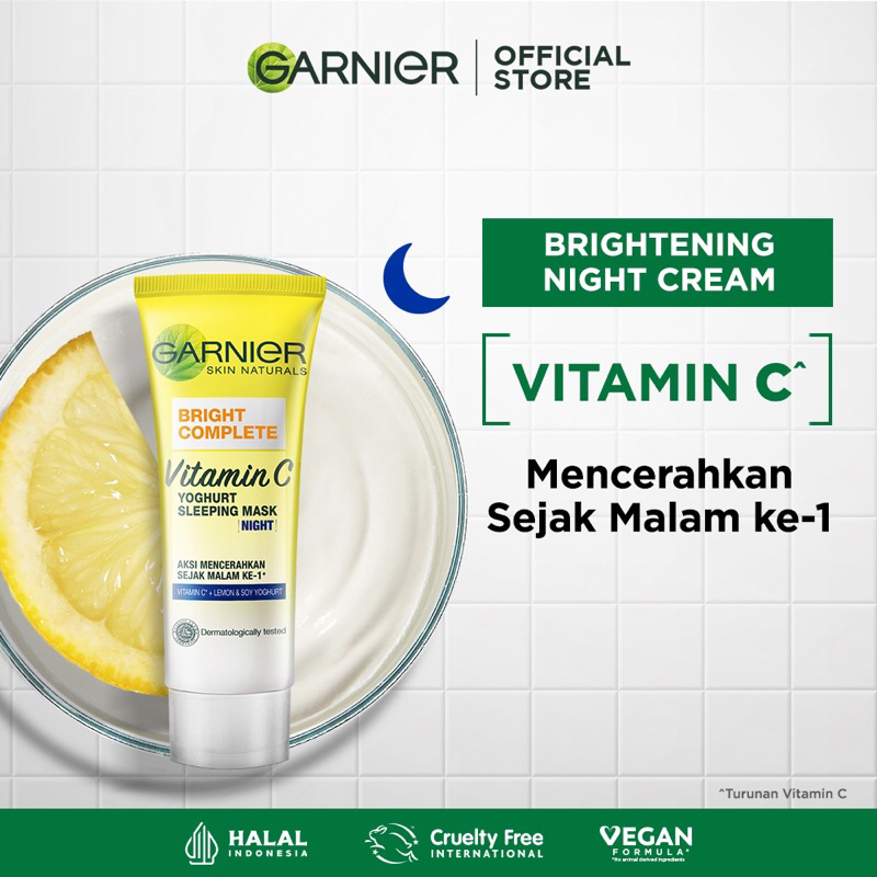 Jual Garnier Bright Complete Sleeping Mask Night 20ml Cream Malam