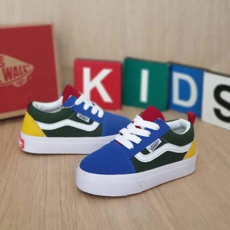 Sepatu Anak Vans Old Skool Rainbow Mario Kids Laki Laki Perempuan Premium