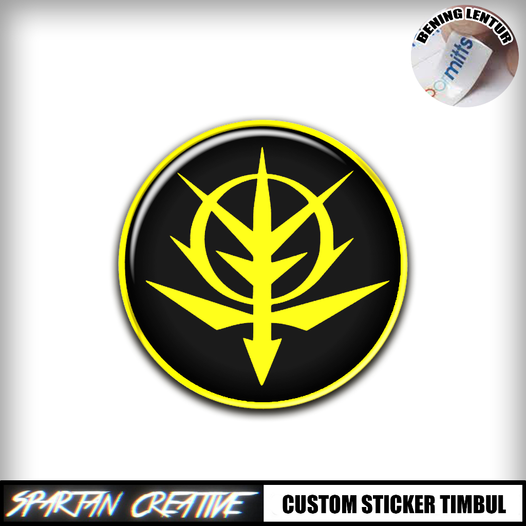 Jual Stiker Timbul Zeon Bulat Hitam Sticker Emblem | Shopee Indonesia