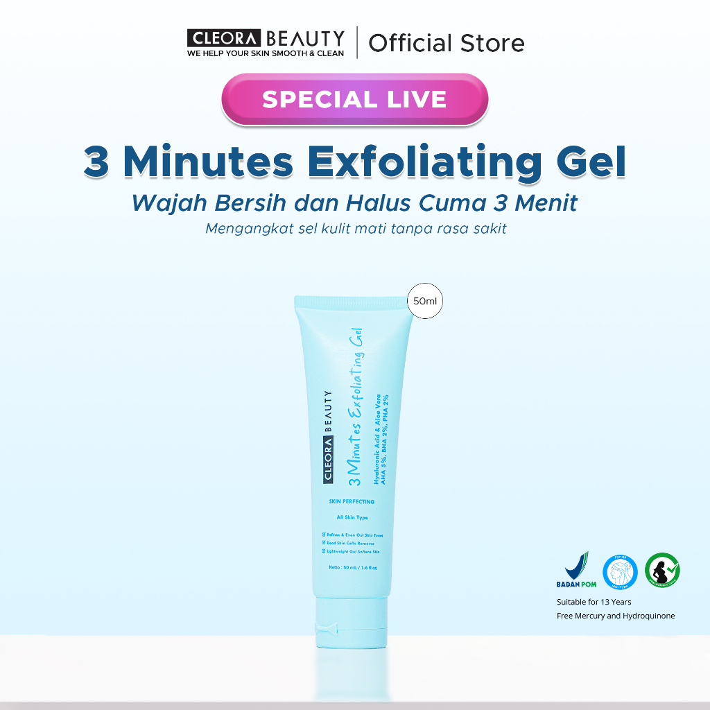 Jual [SPECIAL LIVE] Cleora Exfoliating Gel With AHA BHA PHA Exfoliasi
