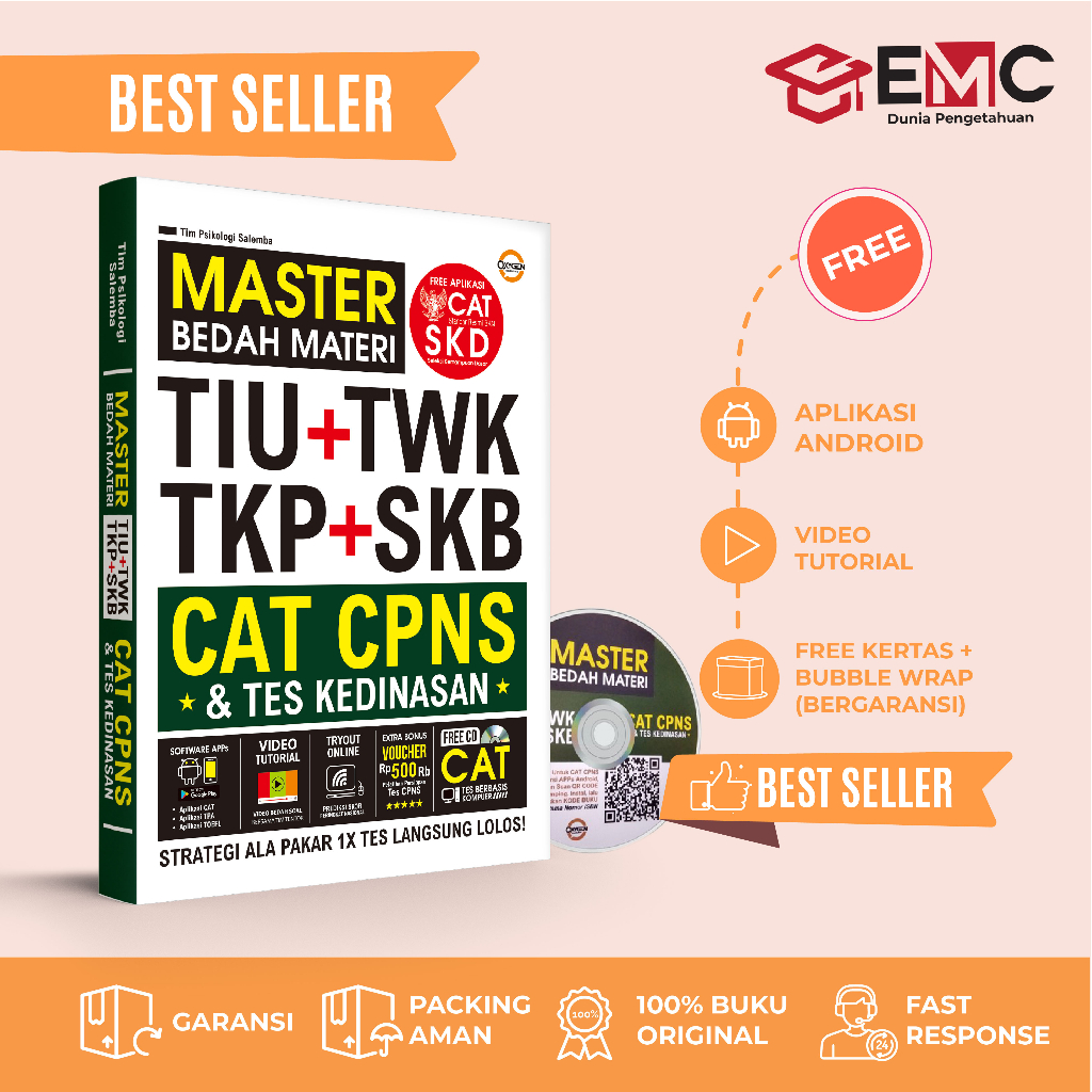 Jual EMC Buku Cpns 2023 - 2024 Promo Master Bedah Materi Tiu + Twk Tkp ...